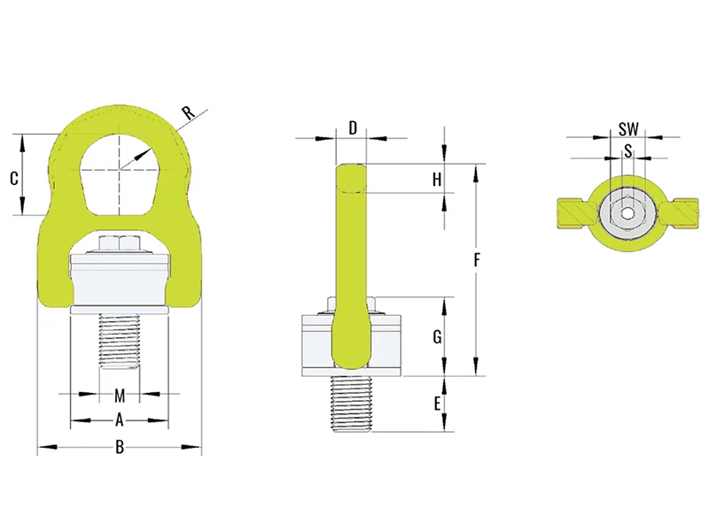 Cáncamo de servicio pesado S+ (0.4-22.5t)