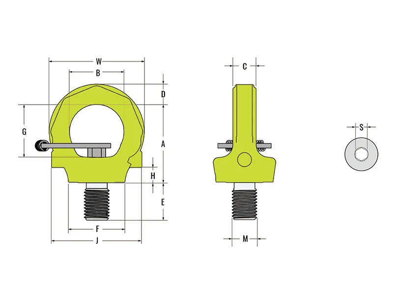 Cáncamo roscable S+ (0.3-18t)